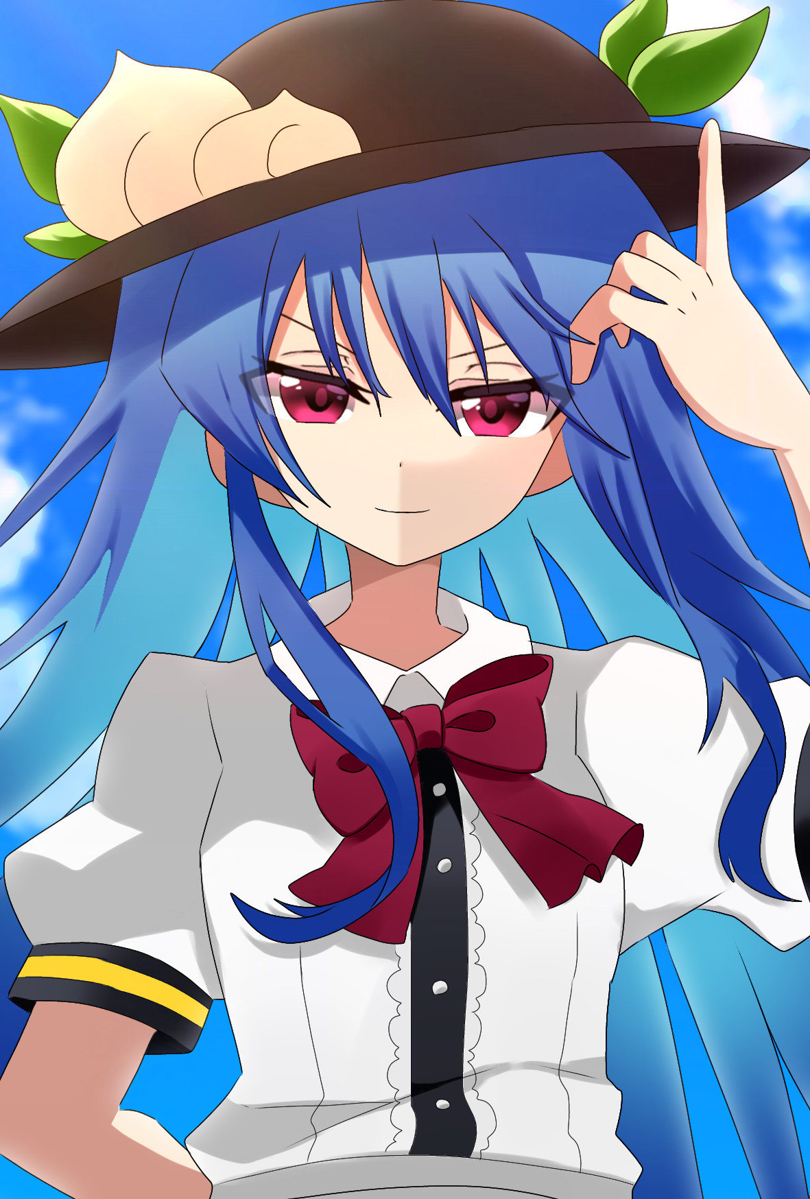 東方プロジェクト 比那名居天子 手書き色紙 東方プロジェクト 比那名居