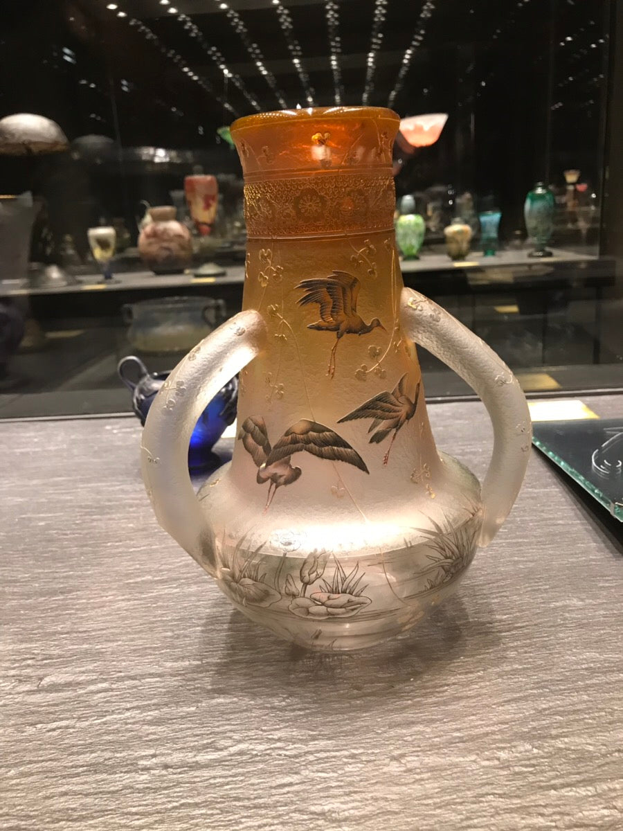 ベルナンシー 花瓶 花器 ドーム兄弟 植物 ガラス 金彩 フランス ベル