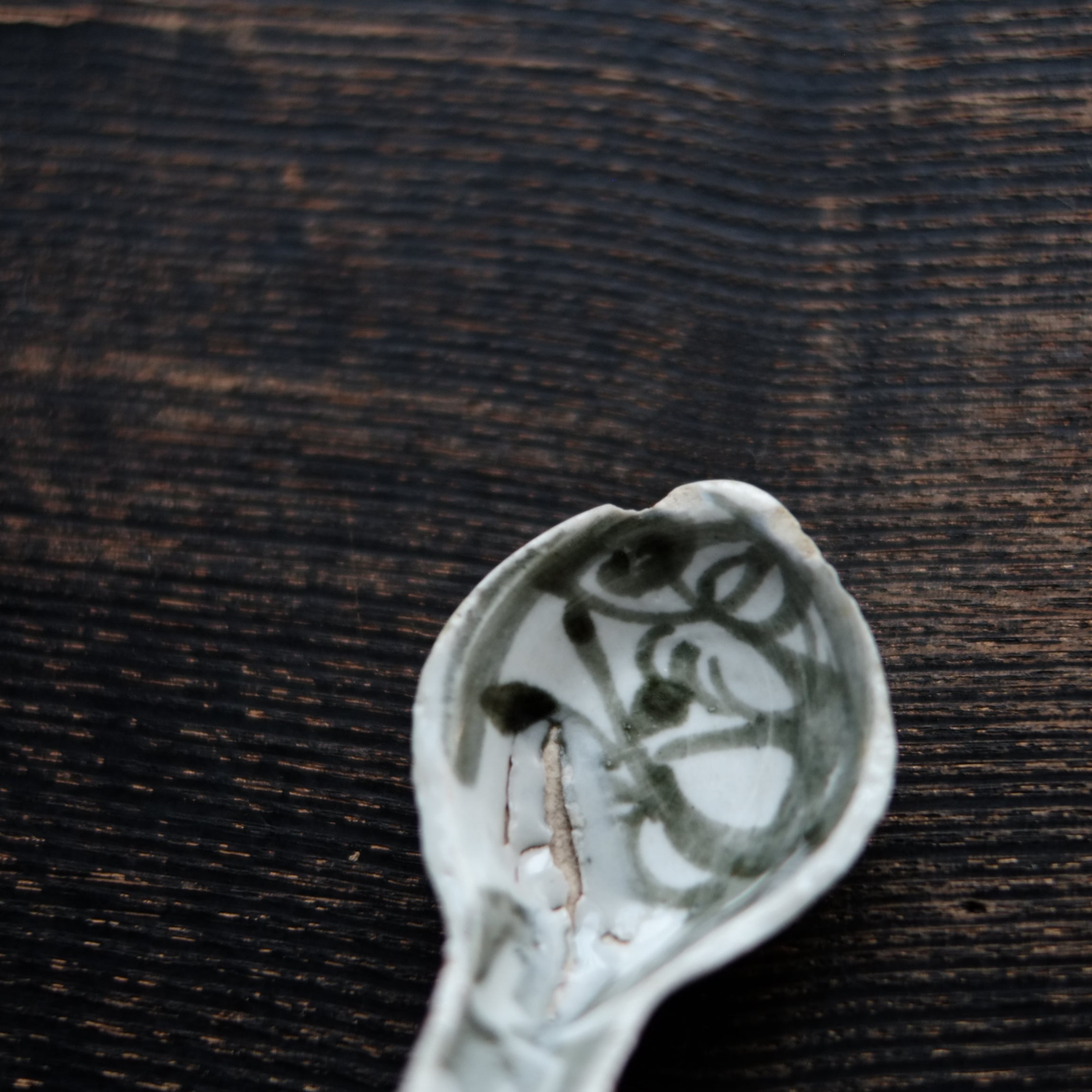 時代 青花唐草文散蓮華 D (明-清朝) – 逢季荘