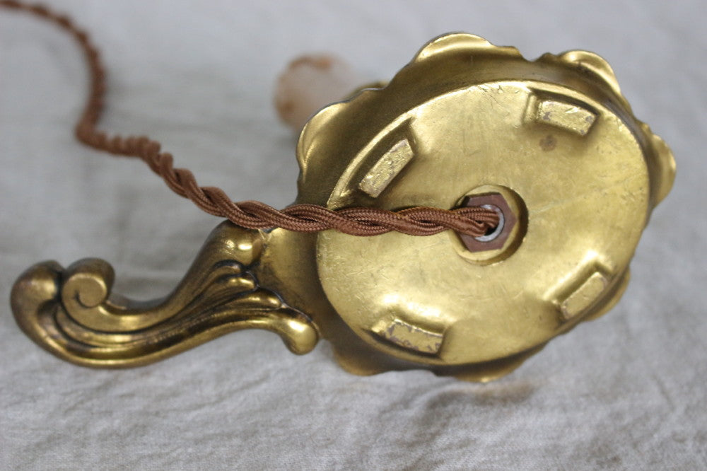 持ち手付きキャンドル真鍮スタンド（高さ16cm） フランスアンティーク