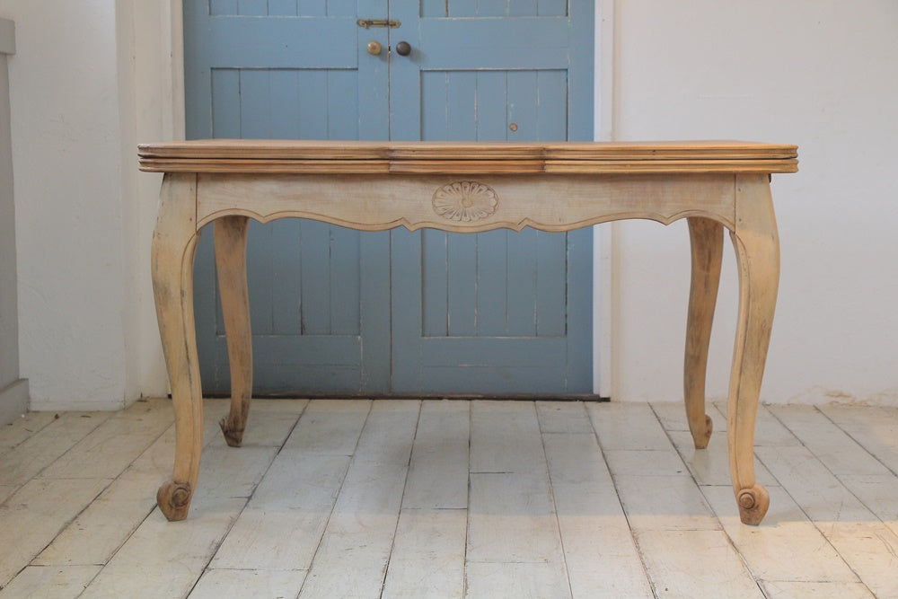 フランスで人気の剥離仕上げ1930年代ドローリーフテーブル フランス