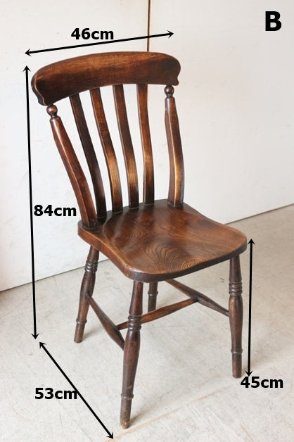 2脚あり！1890年代ヴィクトリアンキッチンチェア イギリスアンティーク