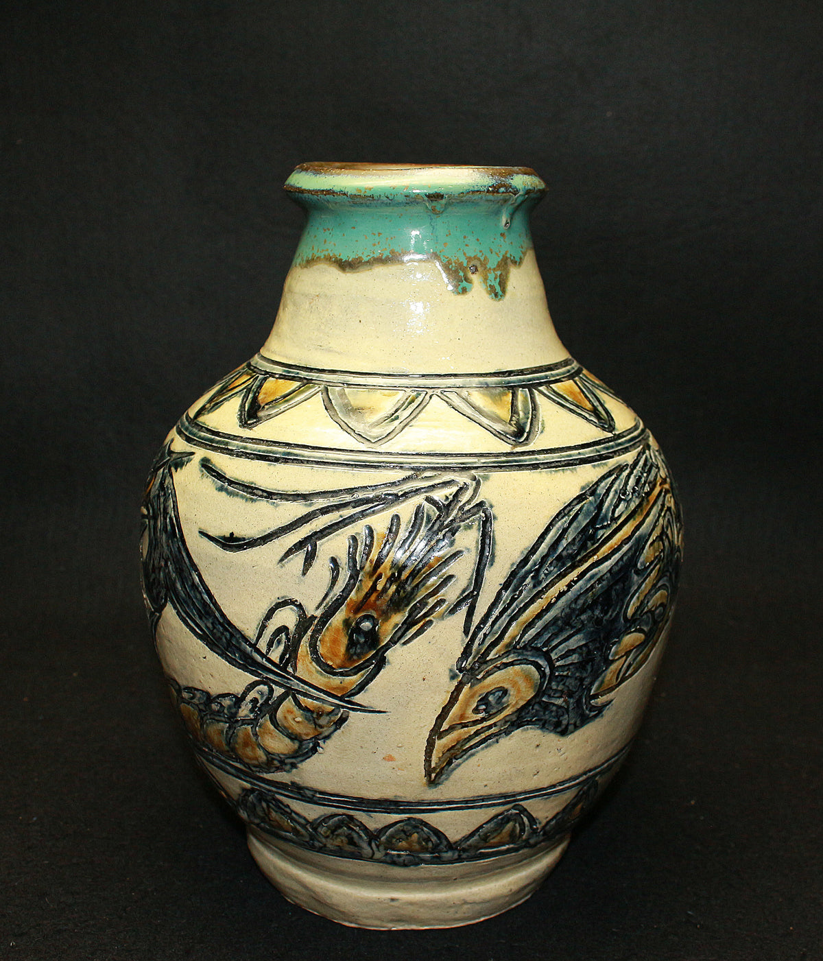 壺屋焼 人間国宝 金城次郎 作 魚文コップ 最終値下 沖縄 金城次郎