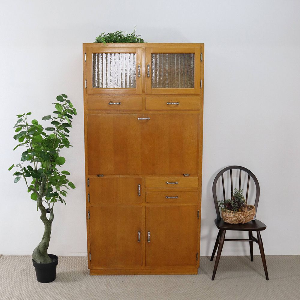 英国アンティークチーク古木サイドボード/木製キャビネット/チェスト