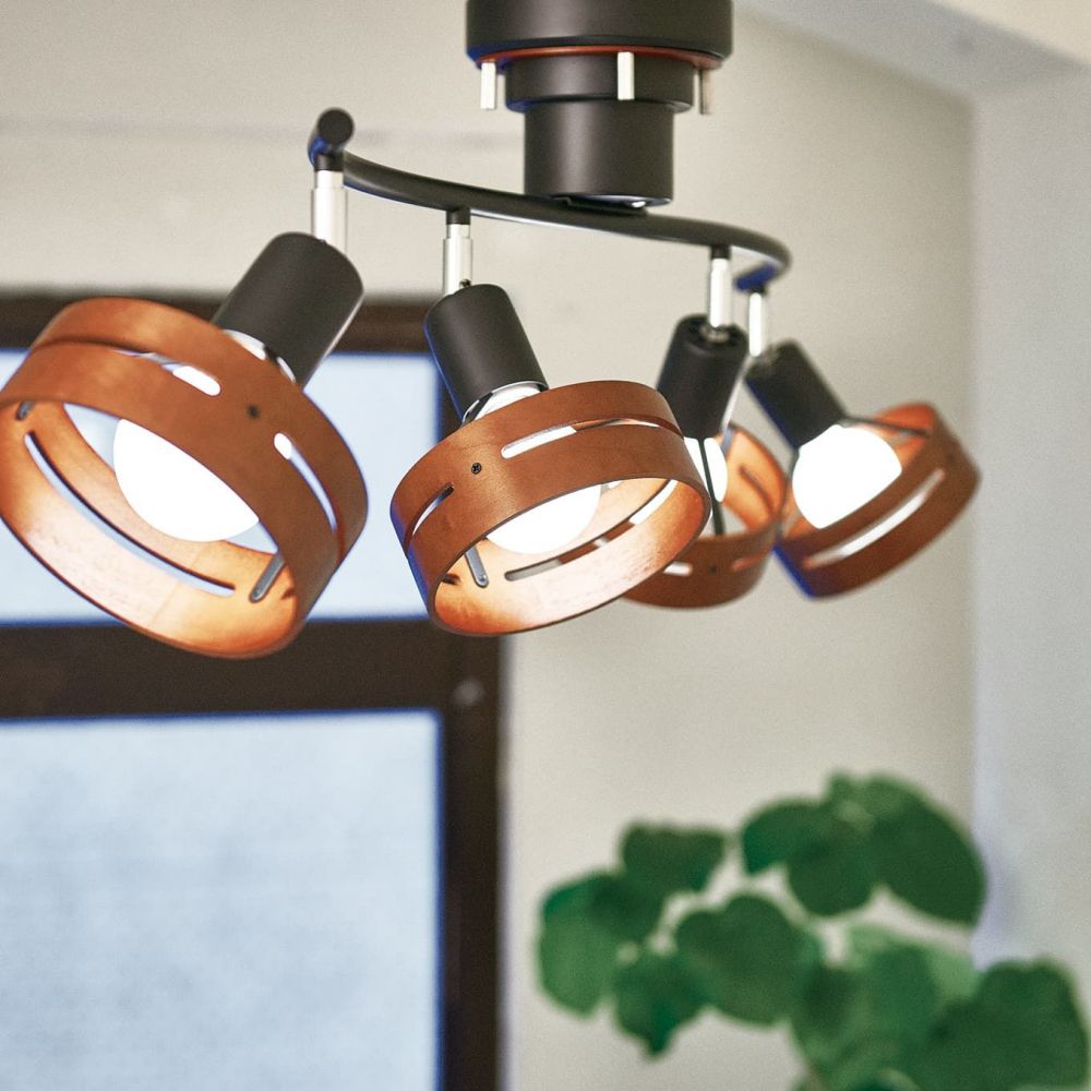 美品】インターフォルム シーリングライト 北欧ブラックアーチ LT-5271