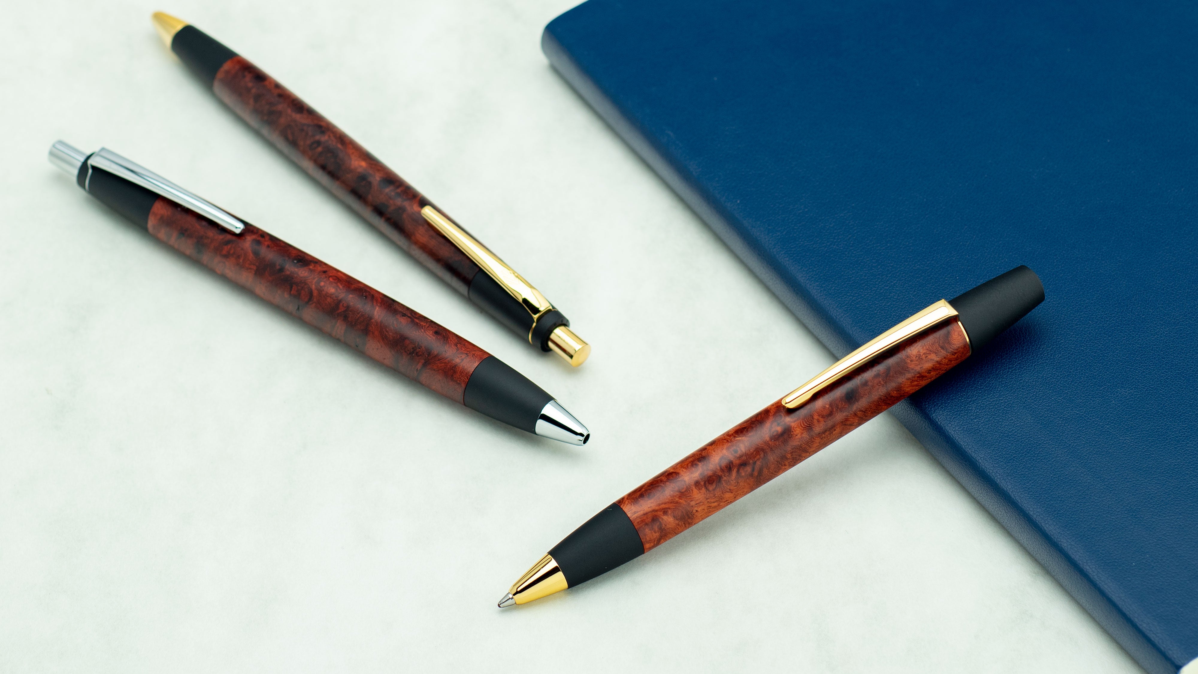 野原工芸 特上花梨瘤 新型シャープペンシル（シルバー金具） 野原工芸