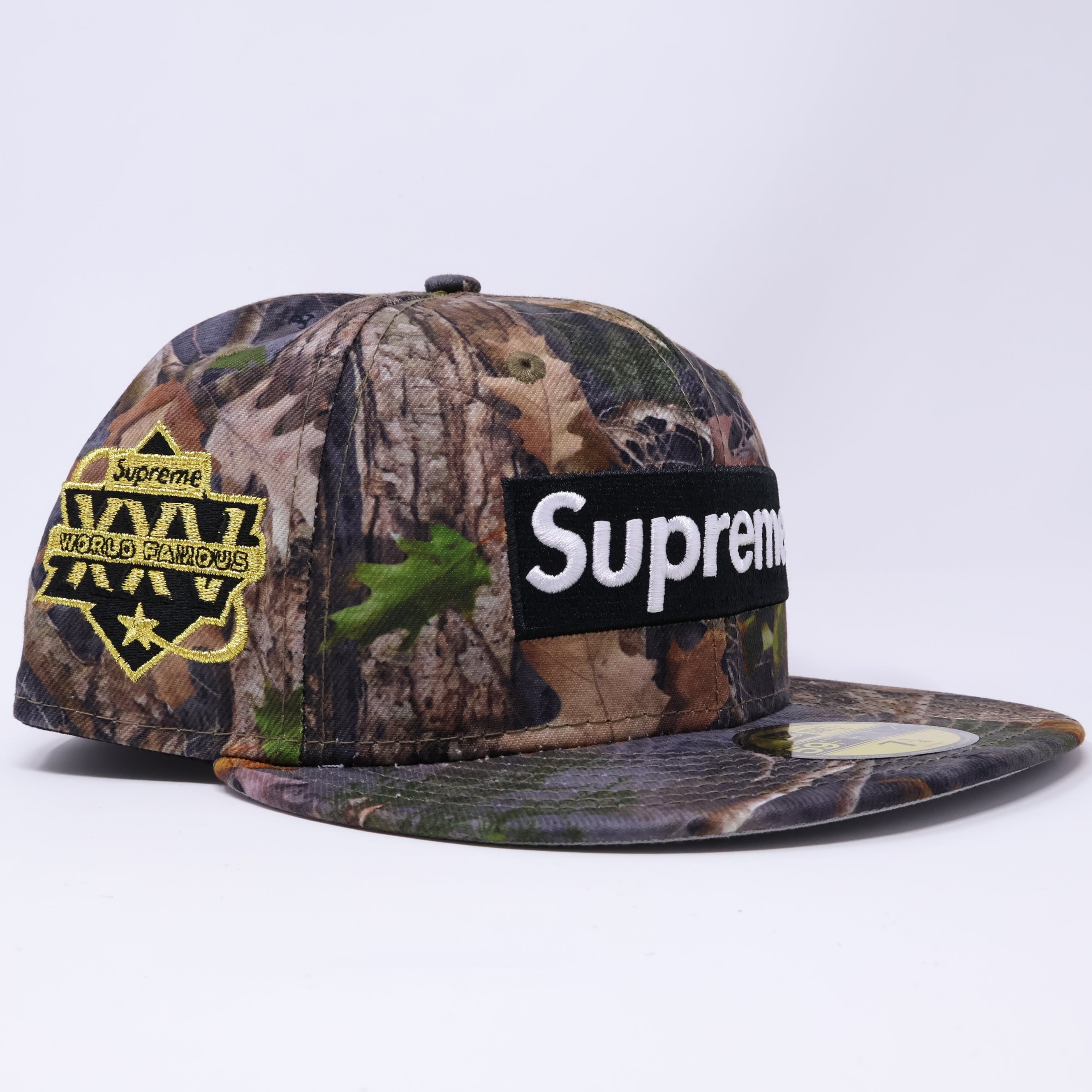 NWT camo Realtree Supreme World Famous 59fifty New Era Fitted Hat
