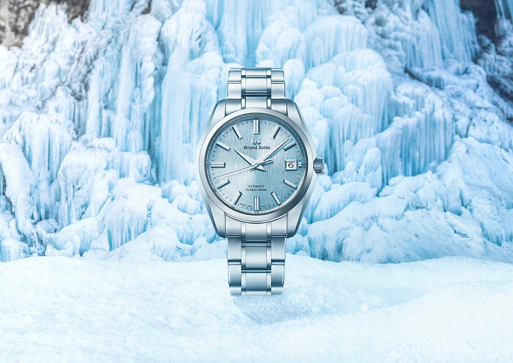 氷瀑」が織りなす幻想的な光景をダイヤルに表現したメカニカルウオッチ