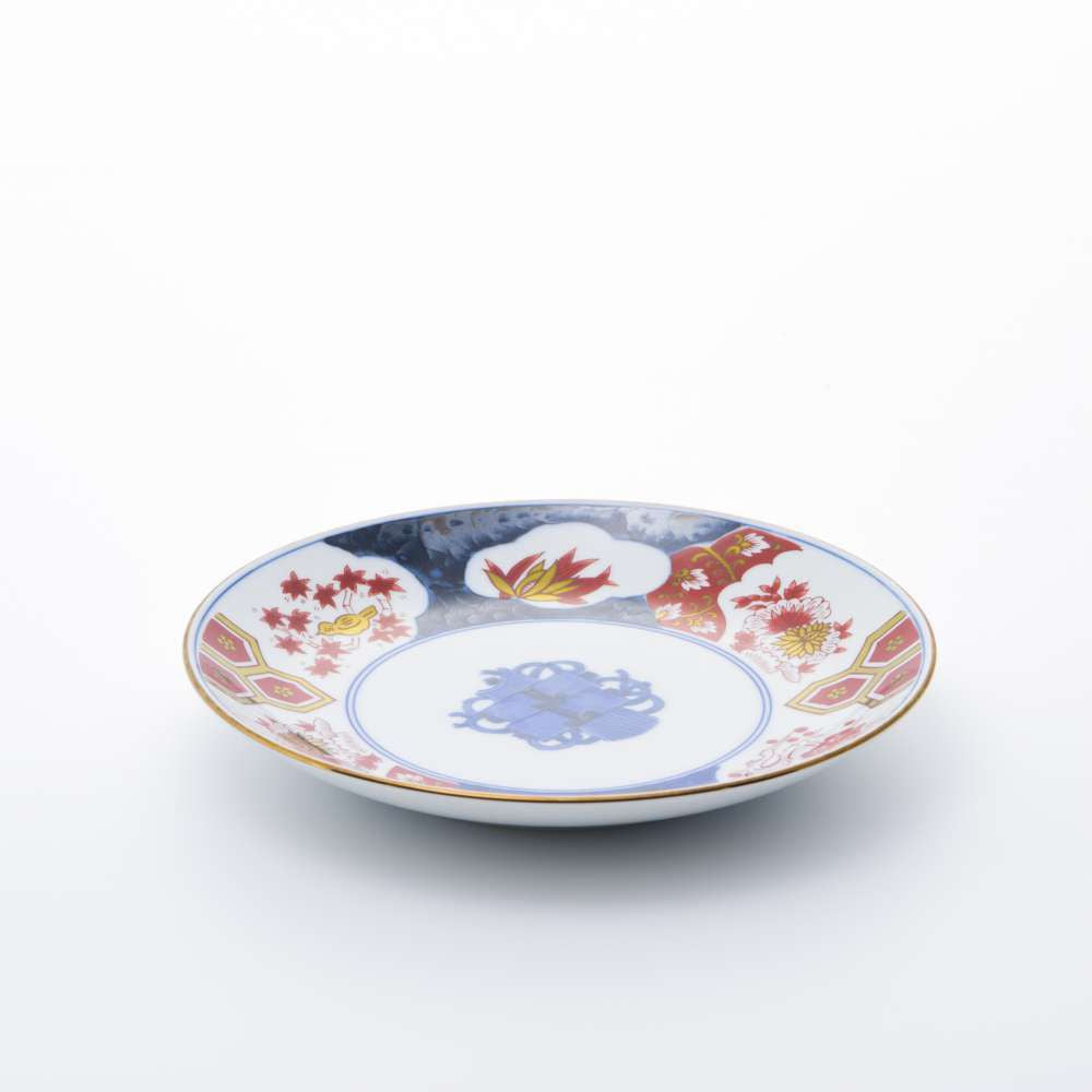 新弥左ヱ門 平皿（小） ゴールド 巻物四君子 – ARITA PORCELAIN LAB