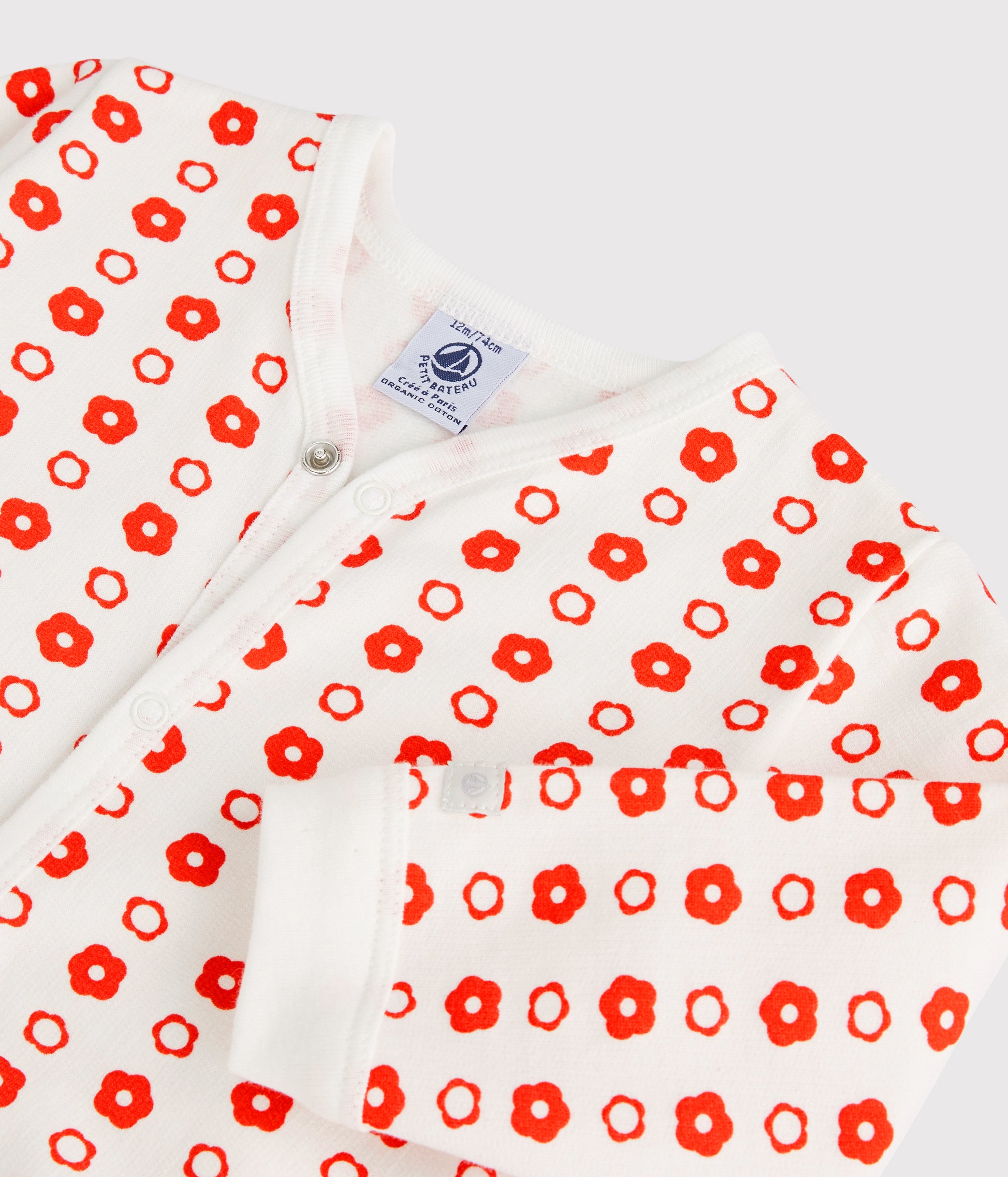 裏起毛プリント前開きロンパース | ベビー服・子供服通販のPETTIT