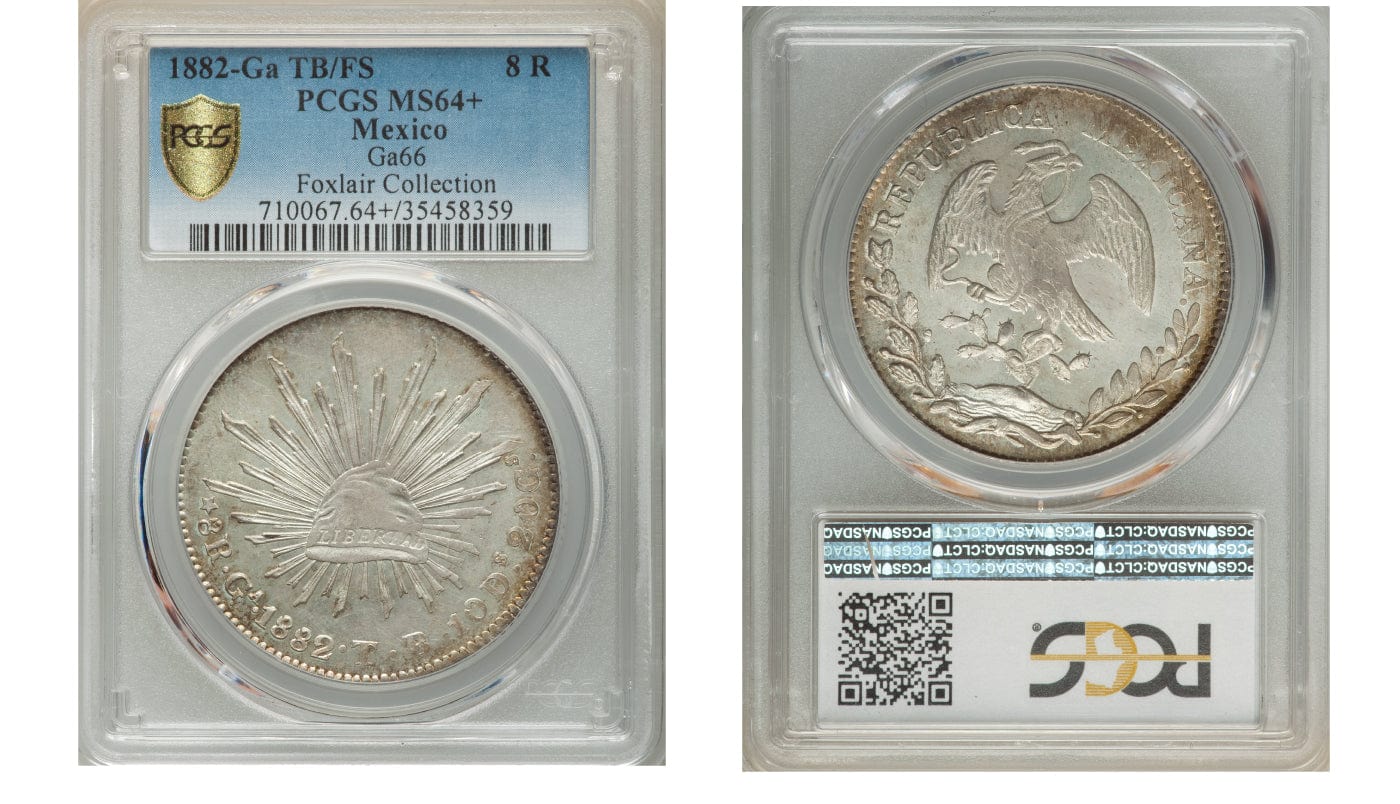 大珍❗️1880年メキシコDO TB 8レアル銀貨PCGS認定 大珍❗️