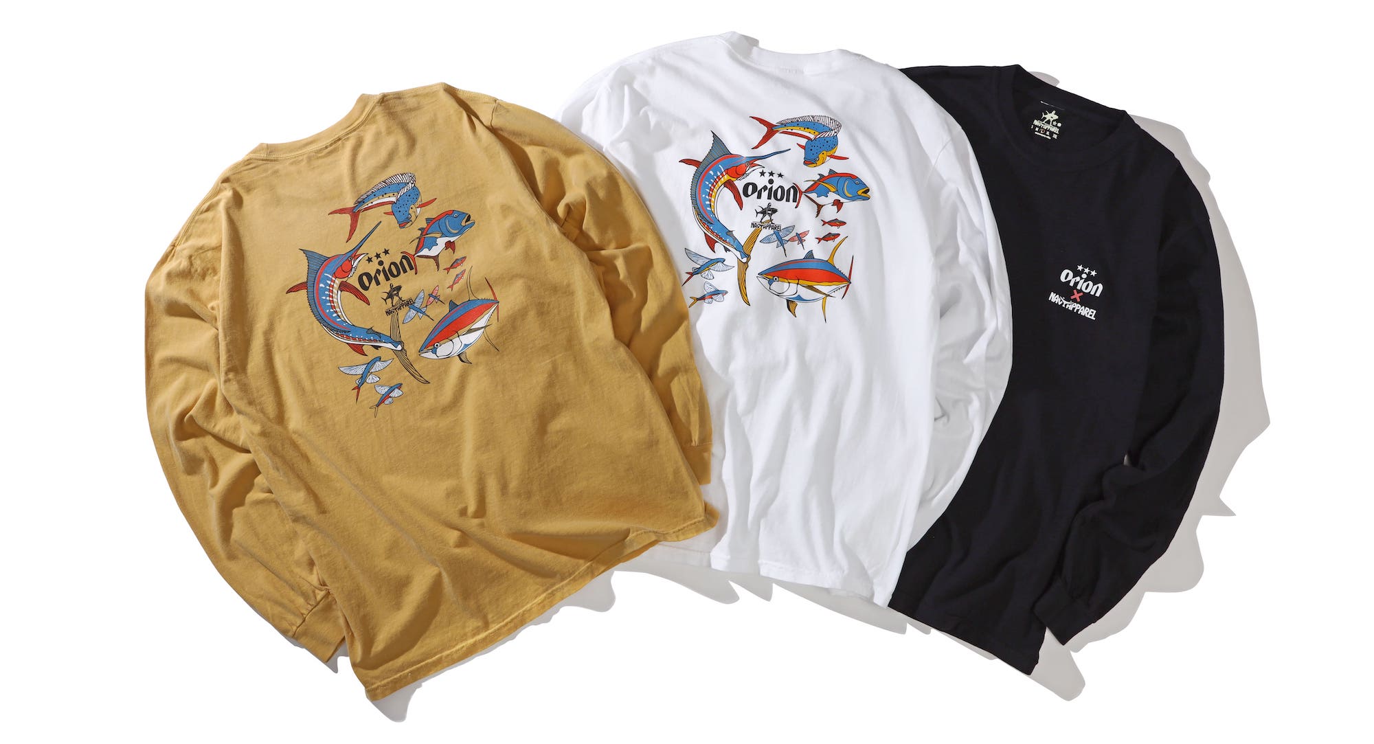 12/12新発売】navy apparel × ORIONの人気コラボ第3弾！ 南国の魚を色