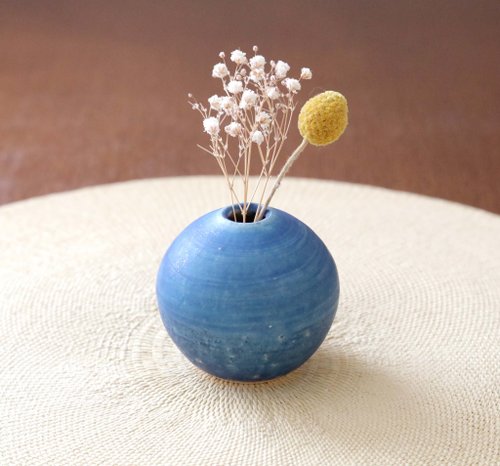 塩釉薬の六角形の花瓶