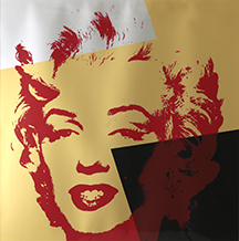 額装品/Sunday B ゴールデンマリリン 証明書付/ウォーホル 額装品