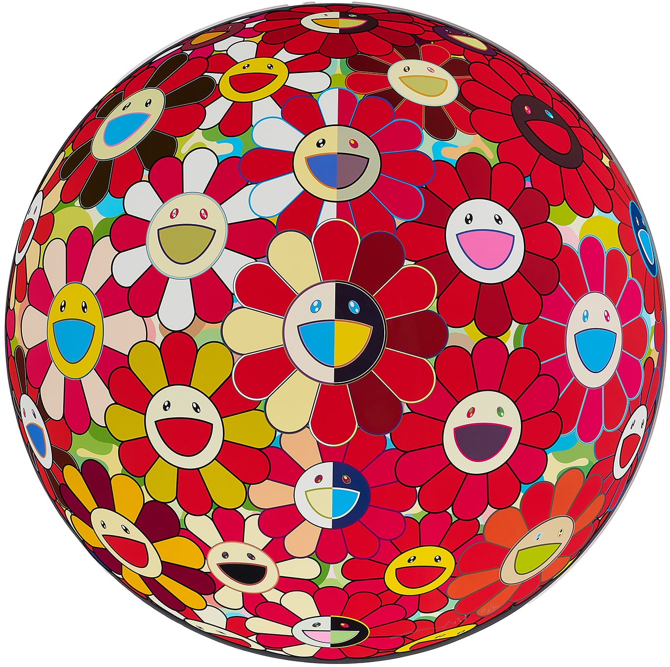 村上隆 版画 祈りED300 村上隆 版画 【初恋 そして我思う、今夜の