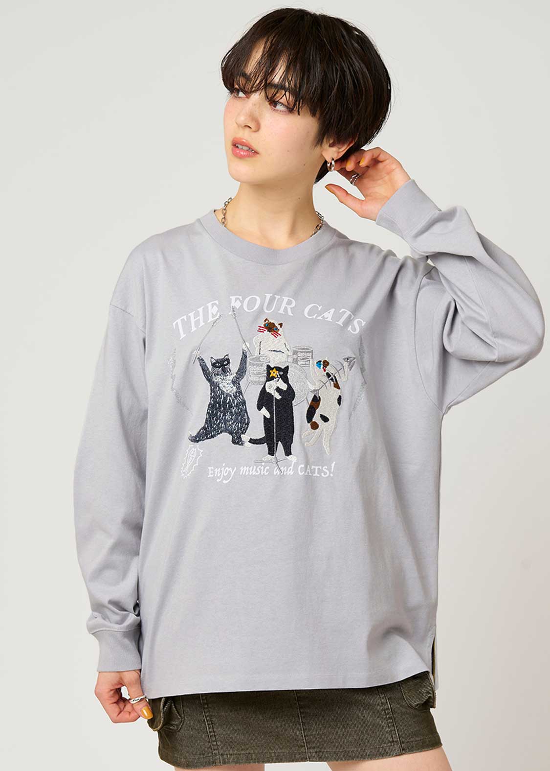 ザ フォーキャッツ バンド｜ビッグシルエット長袖Tシャツ｜ユニ