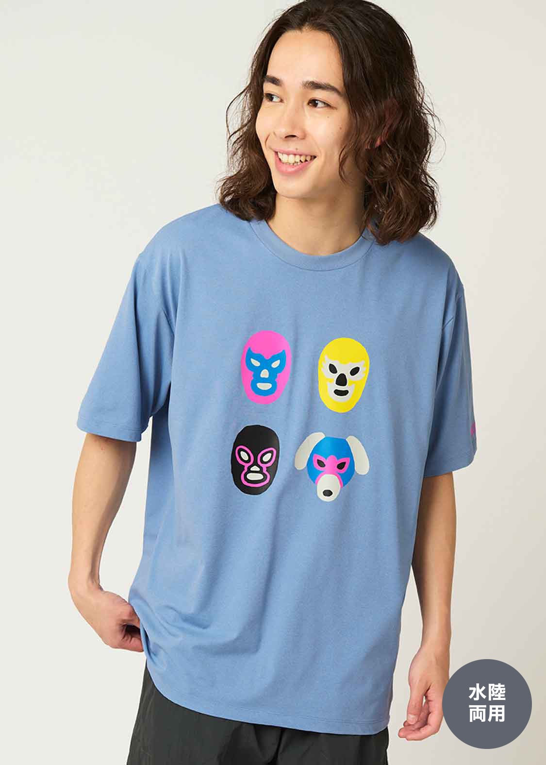 ルチャリーマンマスク｜水陸両用 Tシャツ｜ユニセックス｜グラニフ