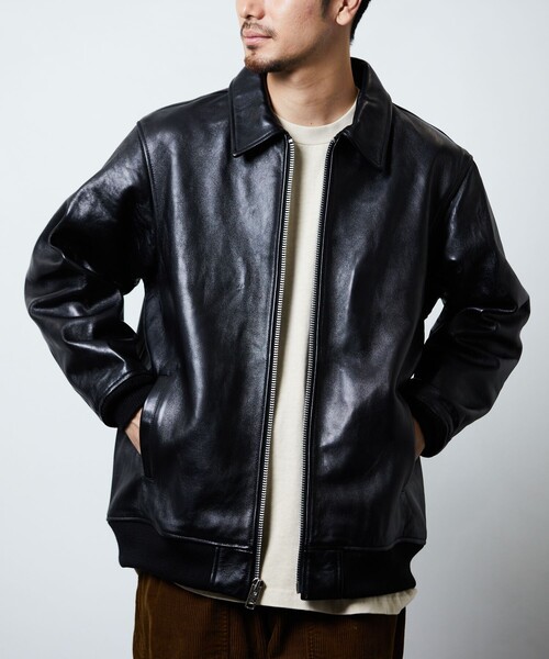 schott ショット レザー ボア ボンバージャケット schott（ショット