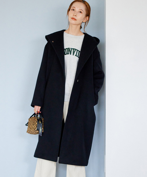 ジャーナルスタンダード ウールアンゴラ ロングコート チェスター