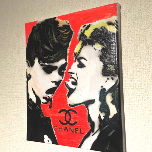 カーラ＆シャネル 背景レッド 絵画 tatsuki 通販 1526027｜Creema