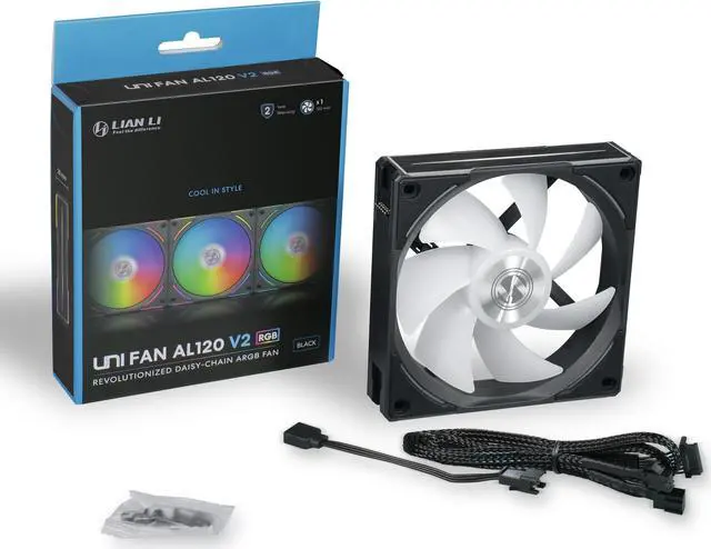 UNI FAN AL120 V2 RGB ブラック 6個 UNI FAN AL120 V2 RGB ブラック 6個