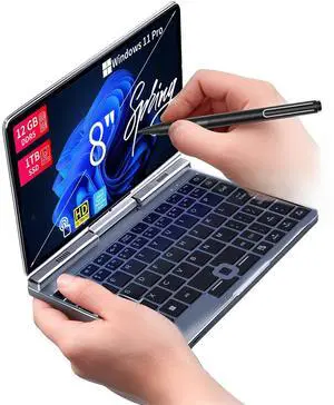 KOOFORWAY 8 Inch 2-in-1 Mini Laptop,HD Rotatable Touch Screen