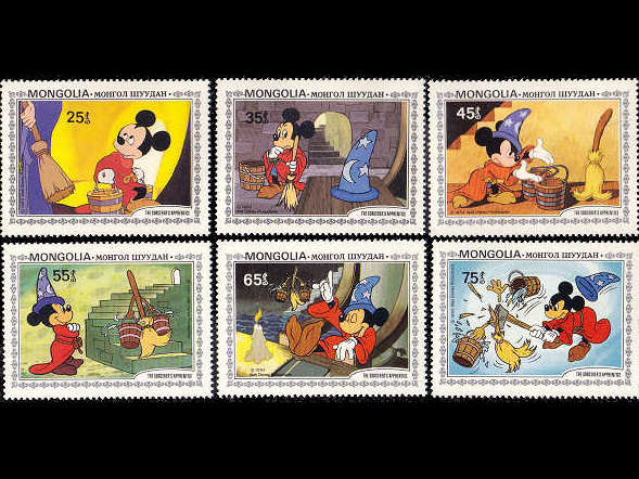 ディズニー切手6種シート 使用済み ディズニー切手6種シート使用済み