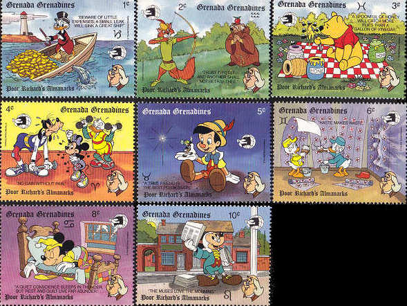 4468 外国切手 レソト ディズニーキャラクター 1985年 3枚+小型シート