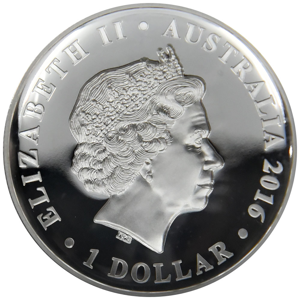091:オーストラリア 2009年1ドル銀貨1ozエリザベスⅡダイヤ原石入