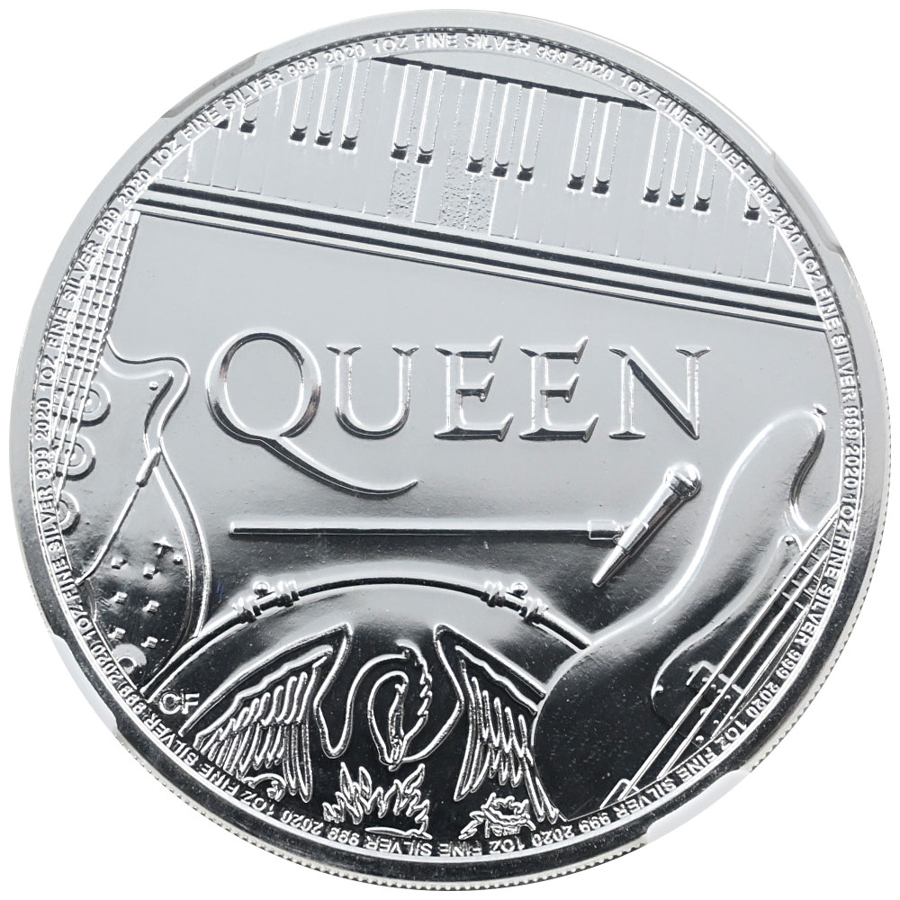 2020 イギリス ブリタニア 1オンス 2ポンド 銀貨 NGC PF70 UC 2020