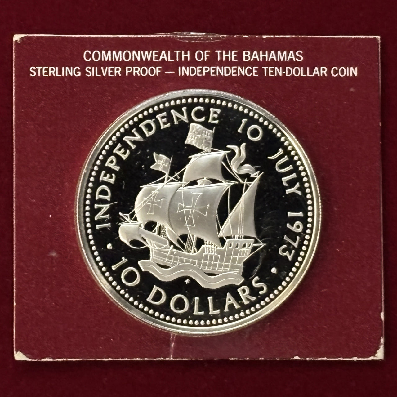 バハマ】エリザベス 5ドル超大型銀貨(1973年) バハマ】エリザベス 5