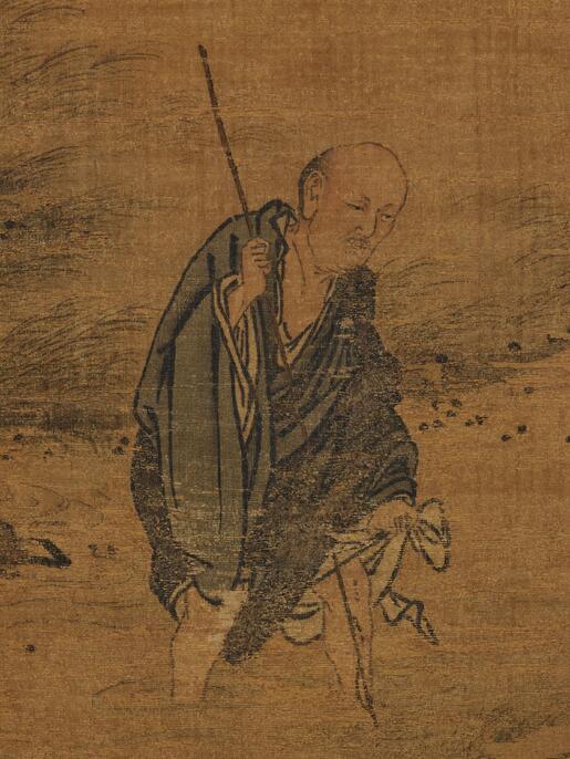 曾祖父の家宝 水墨画 紙本墨画老子像〈牧谿筆／〉 文化遺産オンライン