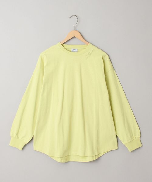 似合う色見つかる6色展開/推しカラー】刺繍ロングスリーブTシャツ