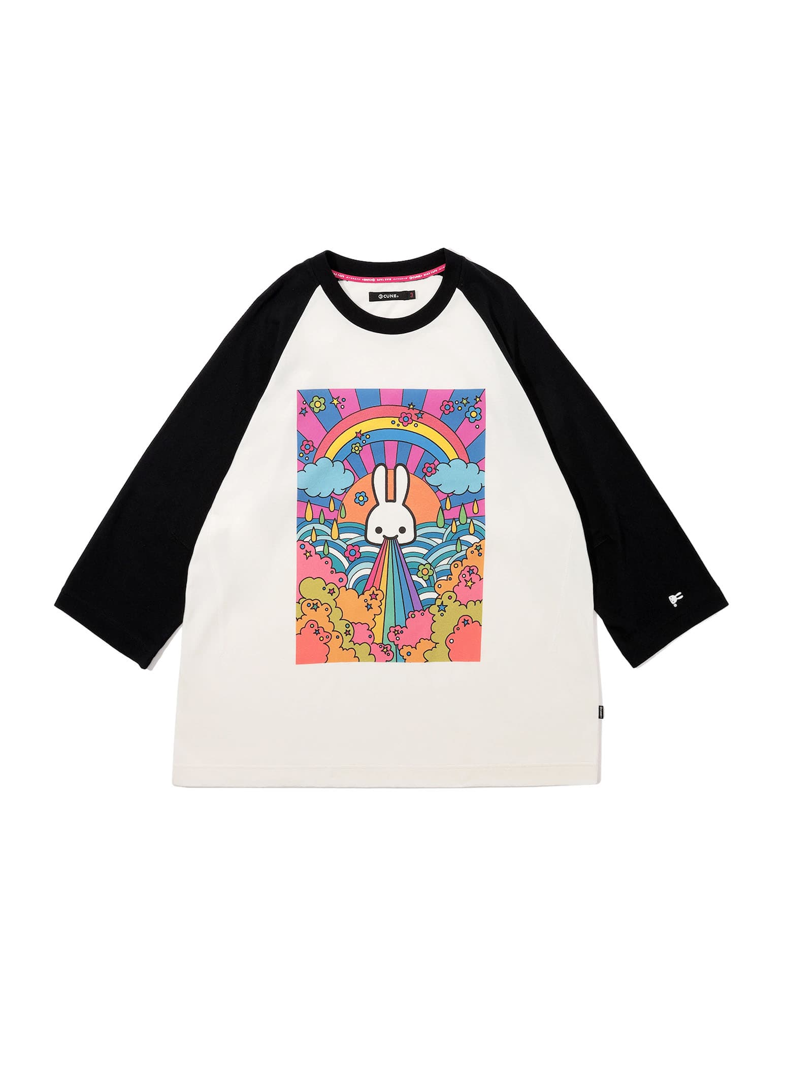 ラグランTシャツ レインボー｜ウサギがいる｜CUNE ONLINE STORE