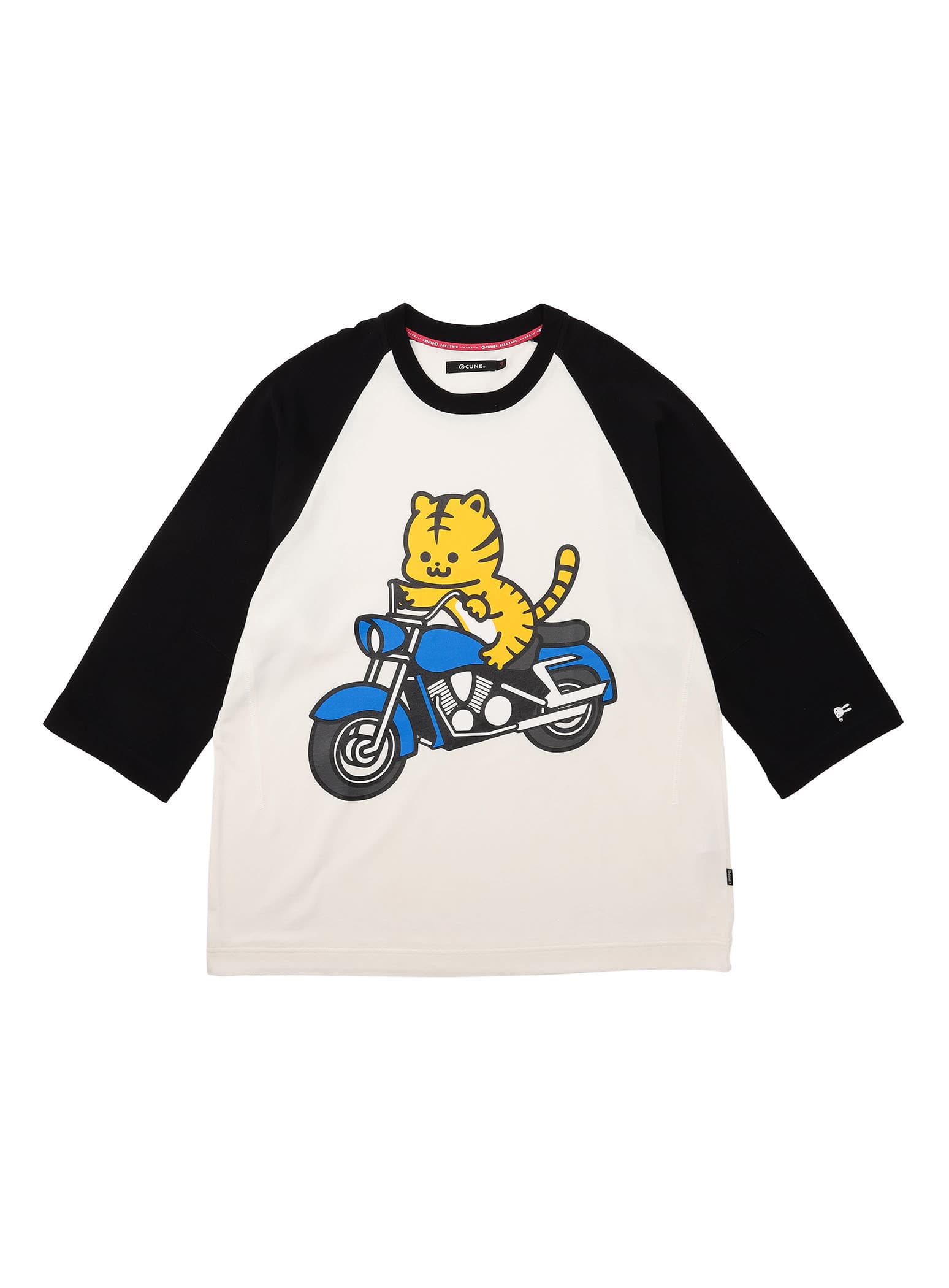 ラグランTシャツ バイクとらちゃん｜ウサギがいない｜CUNE ONLINE STORE