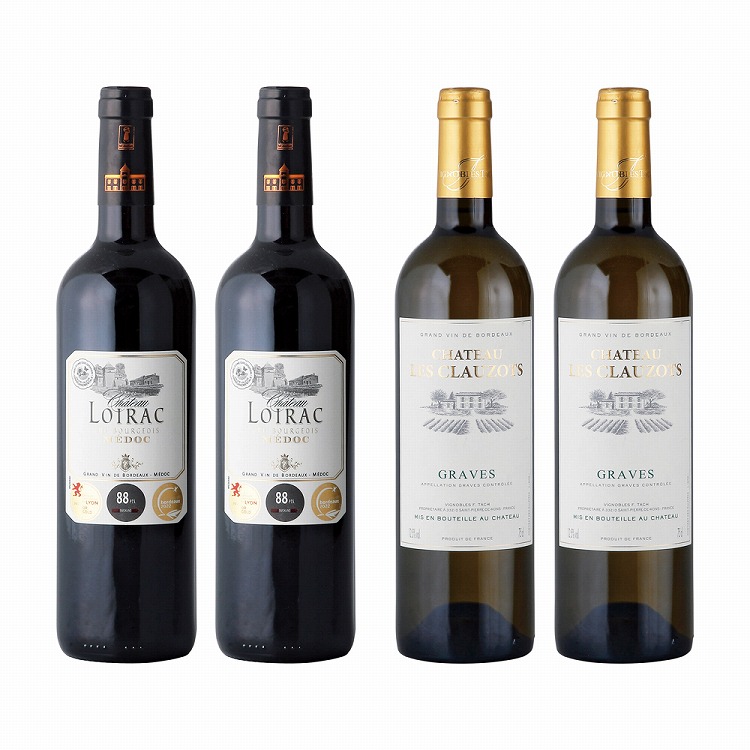 フランス赤白ワイン4本セット | ハーモニック 商品検索サイト