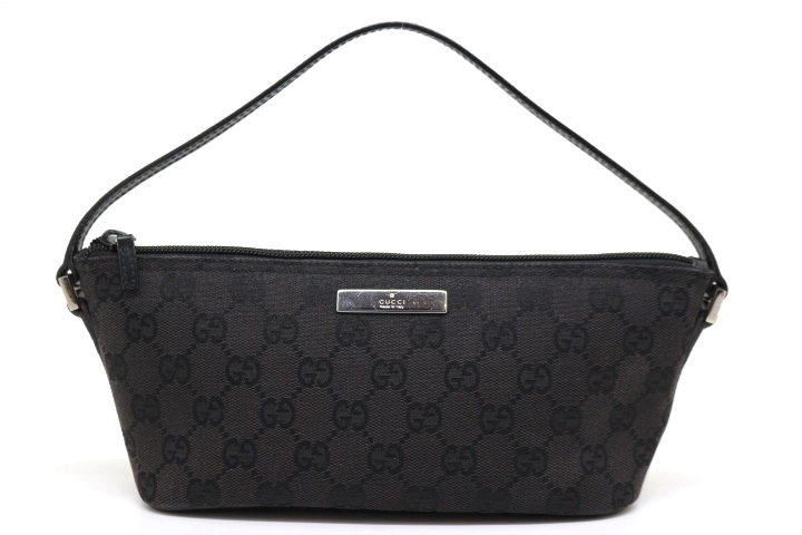 グッチ ミニ ハンドバッグ ショルダーバッグ GGキャンバス ブラック