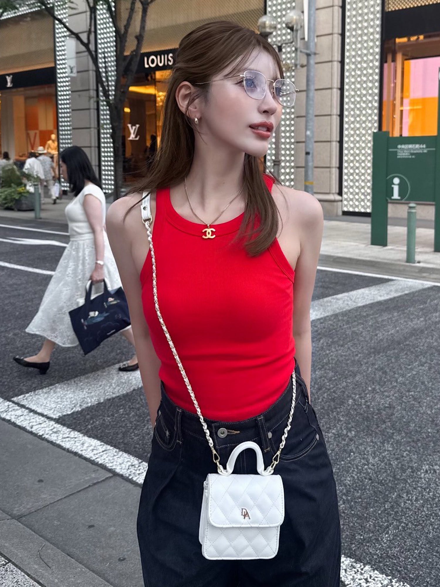 Quilted leather logo mini bag | DIANTÉ (ディアンテ)公式通販サイト