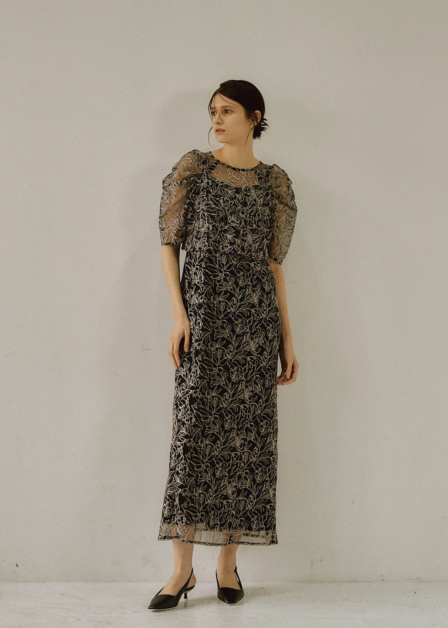 Whole race layered dress｜LE'RURE