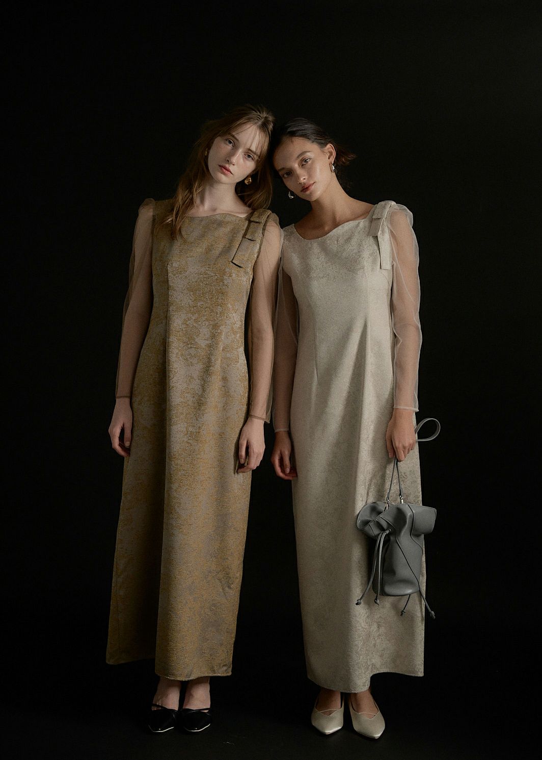 Shoulder ribbon jacquard dressのドレス|Dorry Doll / LE'RURE