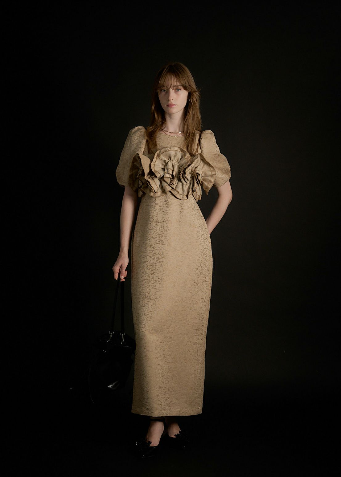 Wavy frill bustier jacquard dressのドレス|Dorry Doll / LE'RURE