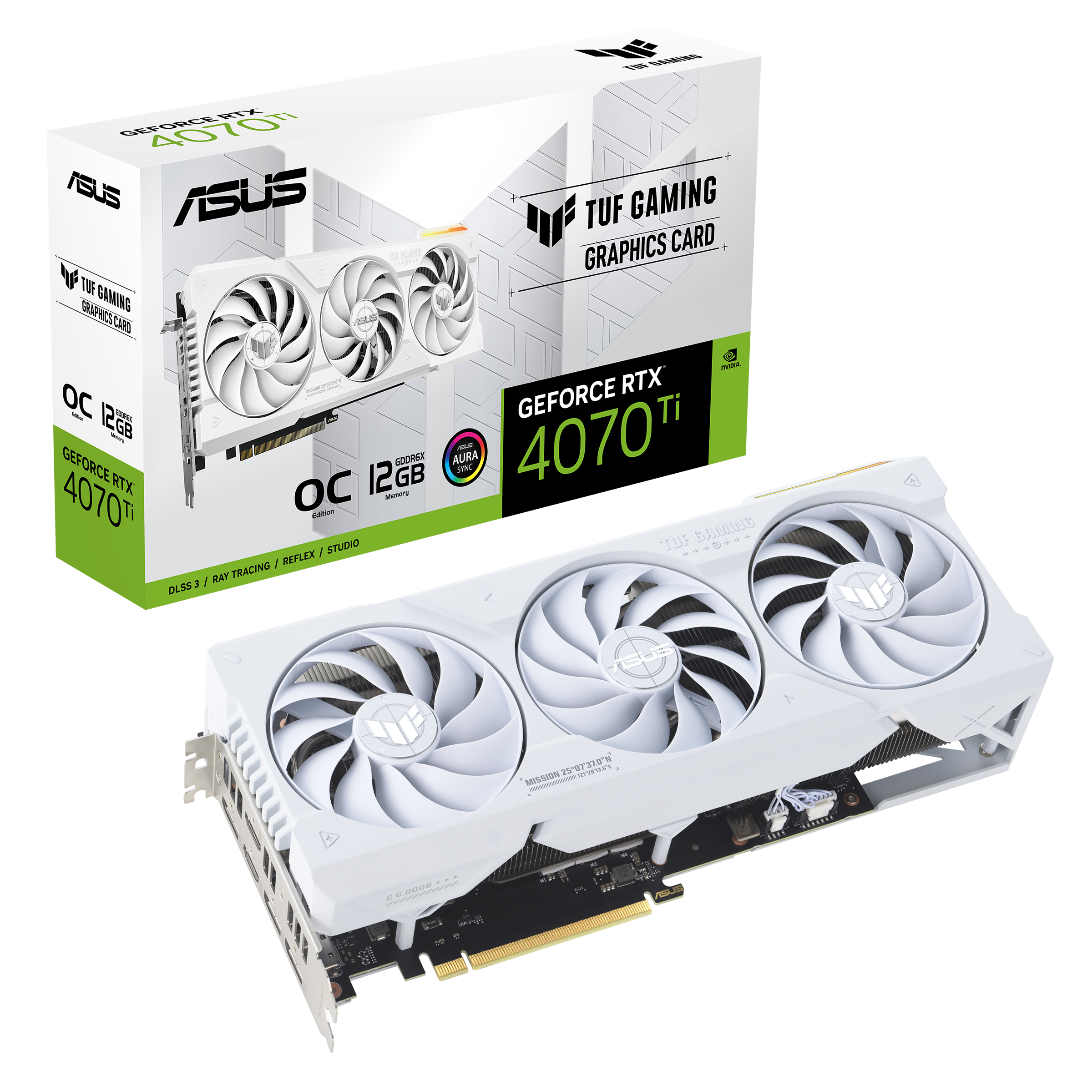 ASUS TUF Gaming GeForce RTX ™ 4070 Ti White OC Edition 12GB GDDR6X