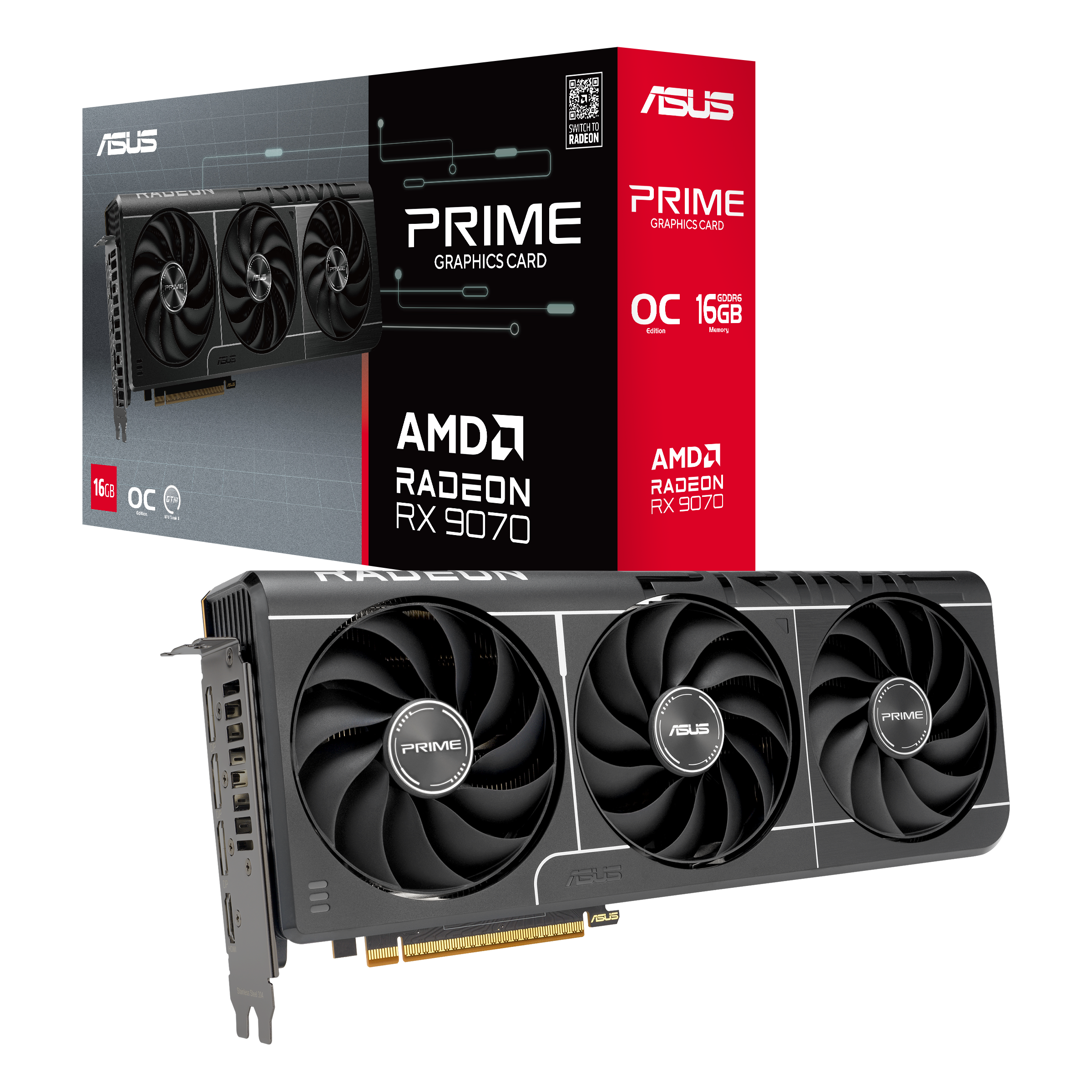 ASUS Prime RadeonTM RX 9070 EVO OC Edition 16GB GDDR6