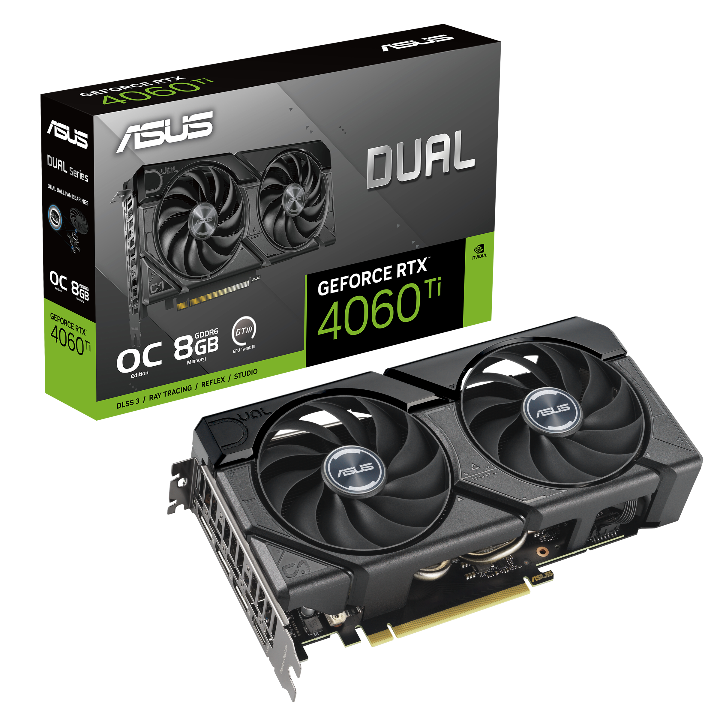 ASUS Dual GeForce RTX™ 4060 Ti EVO OC Edition 8GB GDDR6