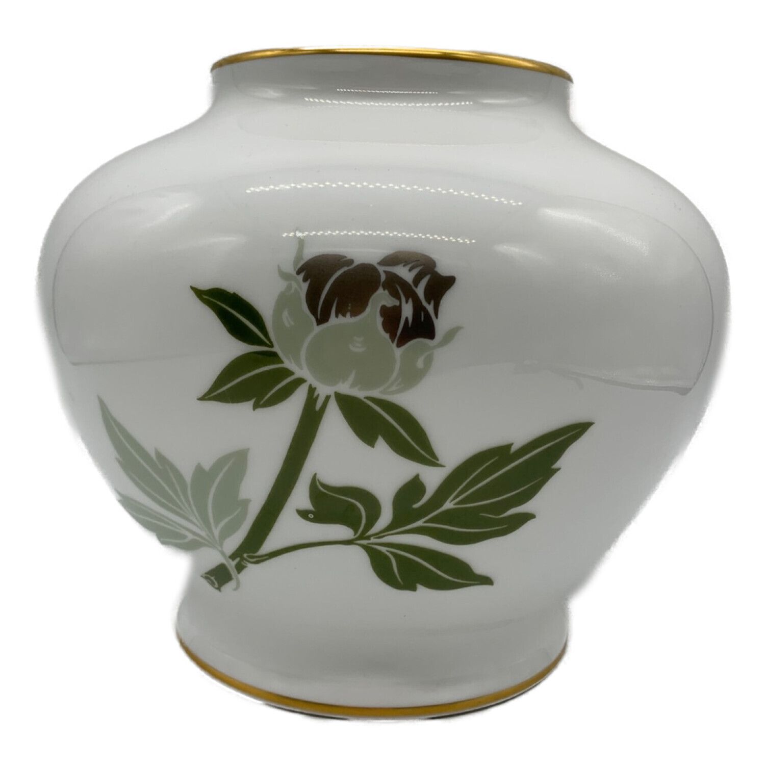 皇室御用達 大倉陶園 老松花生 松金彩 皇室御用達 大倉陶園 老松花生