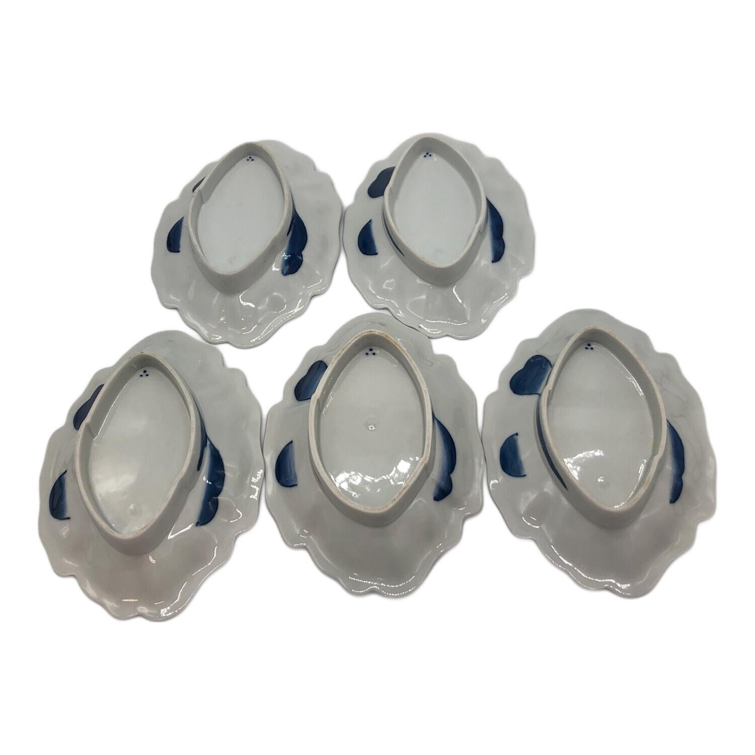 有田焼 (アリタヤキ) 染付鷺絵皿 鍋島写 中里太郎右衛門 5Pセット