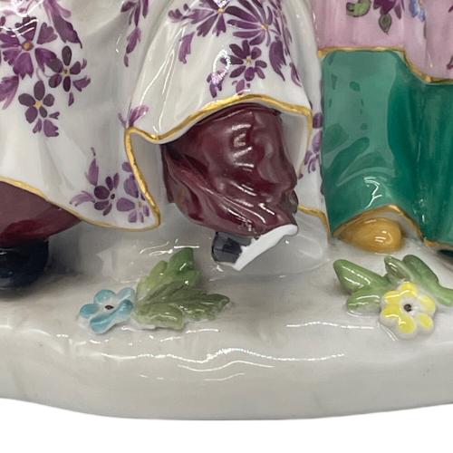 T・I✤1924年以前マイセン（Meissen）『ガチョウ売りと婦人』 T・I✤1924