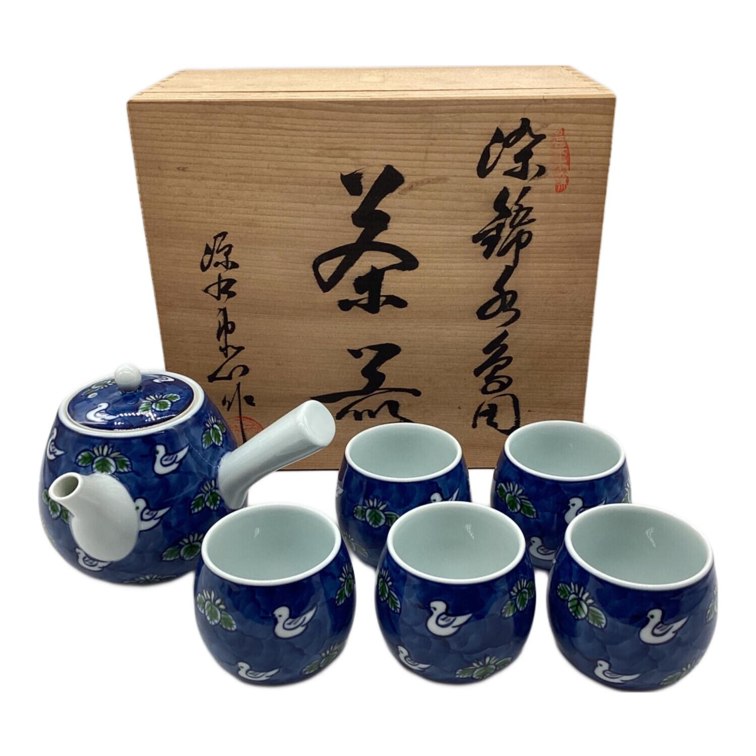 源右衛門茶器 茶道具 源右衛門茶器揃 急須 湯呑茶碗5客 茶器 茶道具