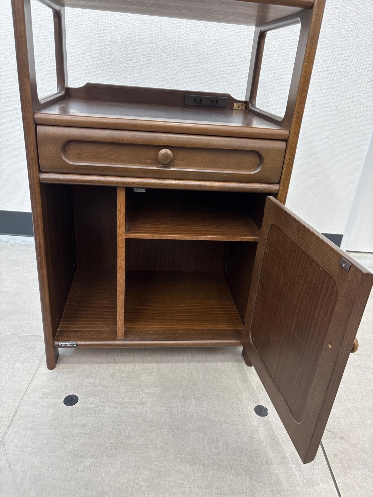 カリモク karimoku コロニアル 木製電話台 ダークブラウン 幅約60cm