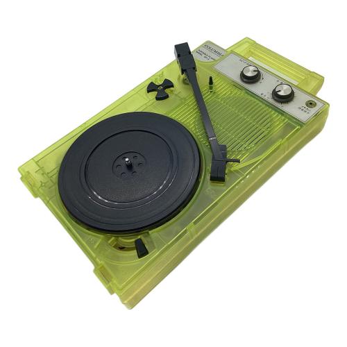 限定カラー】コロンビアポータブルGP-3レコードプレーヤー蛍光グリーン
